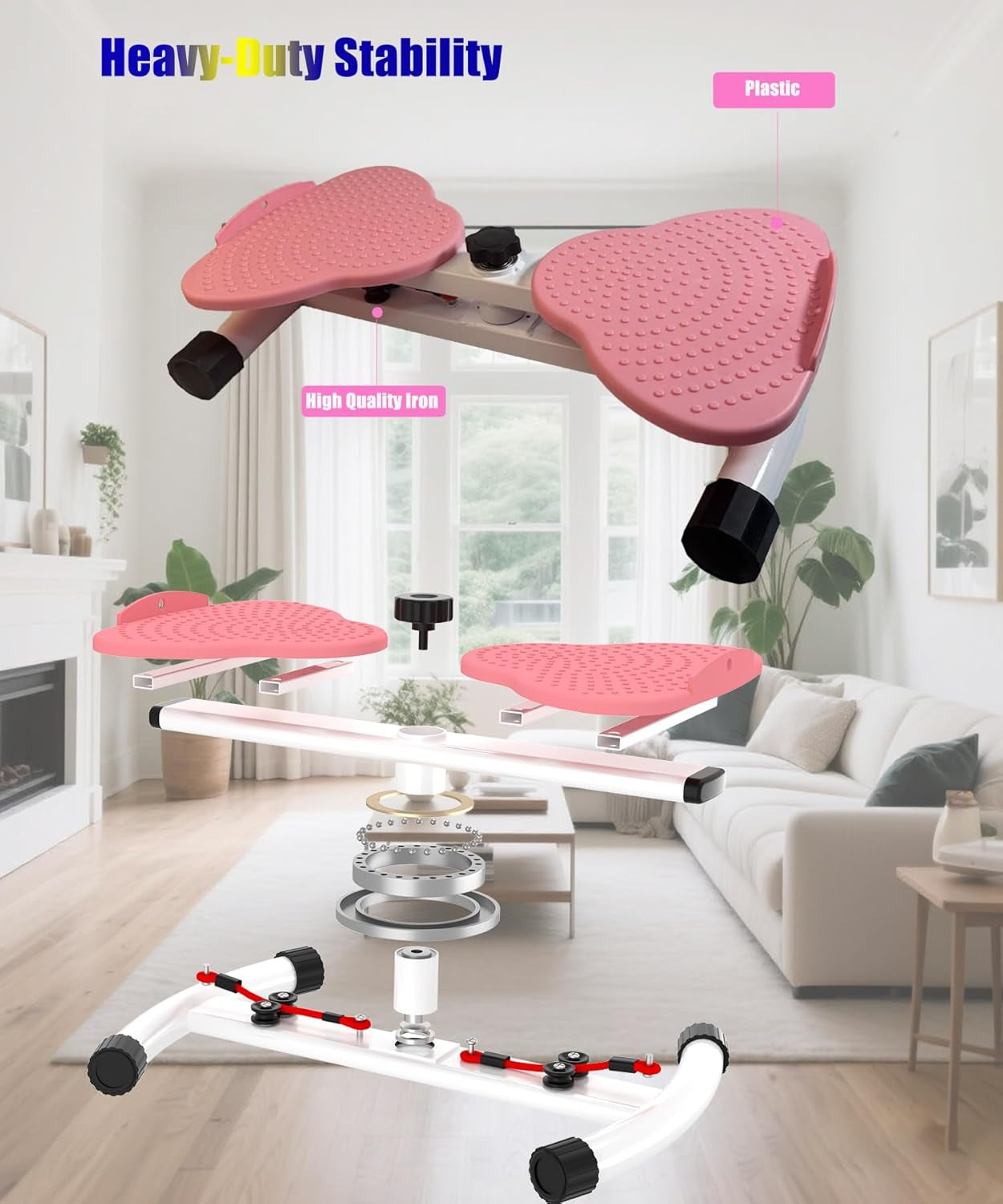 Waist Twister: Adjustable Ab Twisting Machine for Core & Abs Workout | Noiseless Home Gym Equipment to Slim Waist - Ideal for Women & Men