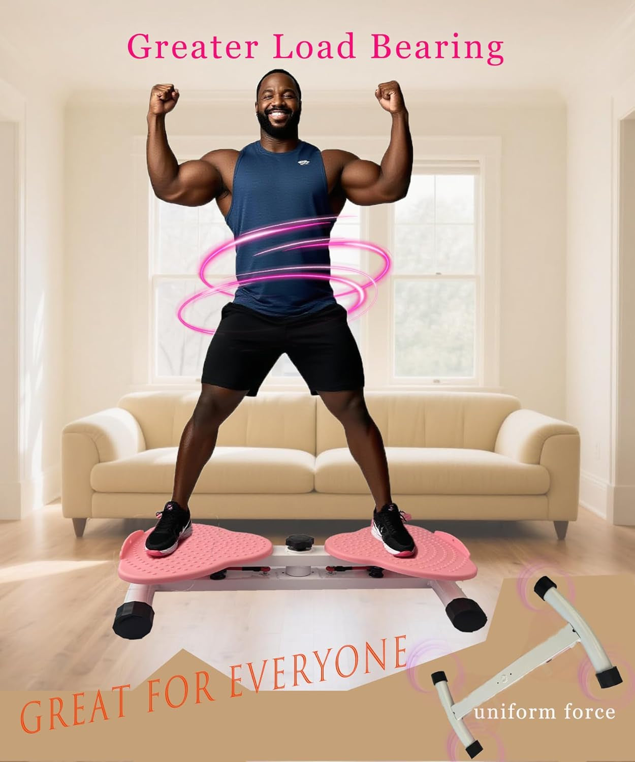 Waist Twister: Adjustable Ab Twisting Machine for Core & Abs Workout | Noiseless Home Gym Equipment to Slim Waist - Ideal for Women & Men